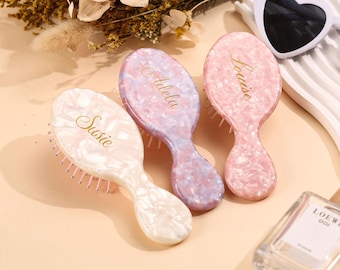 Peineta de acetato personalizada grabada, accesorio con nombre personalizado pintado a mano