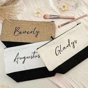 Custom Cosmetic Bag: Personalized Cotton Canvas Makeup Bag