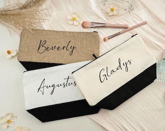 Custom Cosmetic Bag: Personalized Cotton Canvas Makeup Bag