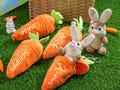 Personalized Easter Bunny Plush Keychain: Reversible Carrot Pouch
