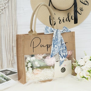 Strandtas Gepersonaliseerde jutetassen Stranddraagtassen Bruidsmeisjes Strandtas Cadeau Stranddraagtas met naam
