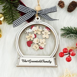 Personalized 4D Cookie Christmas Ornament: Custom Family Gingerbread