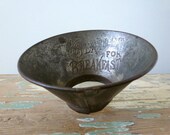 Antique Tin Wheatlet Cereal Advertising Funnel Rustic Lettering