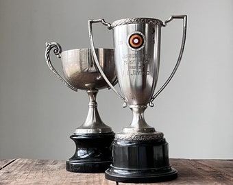 Vintage trophy cups, Silver loving cups, Seabright Lawn Tennis & Cricket Club