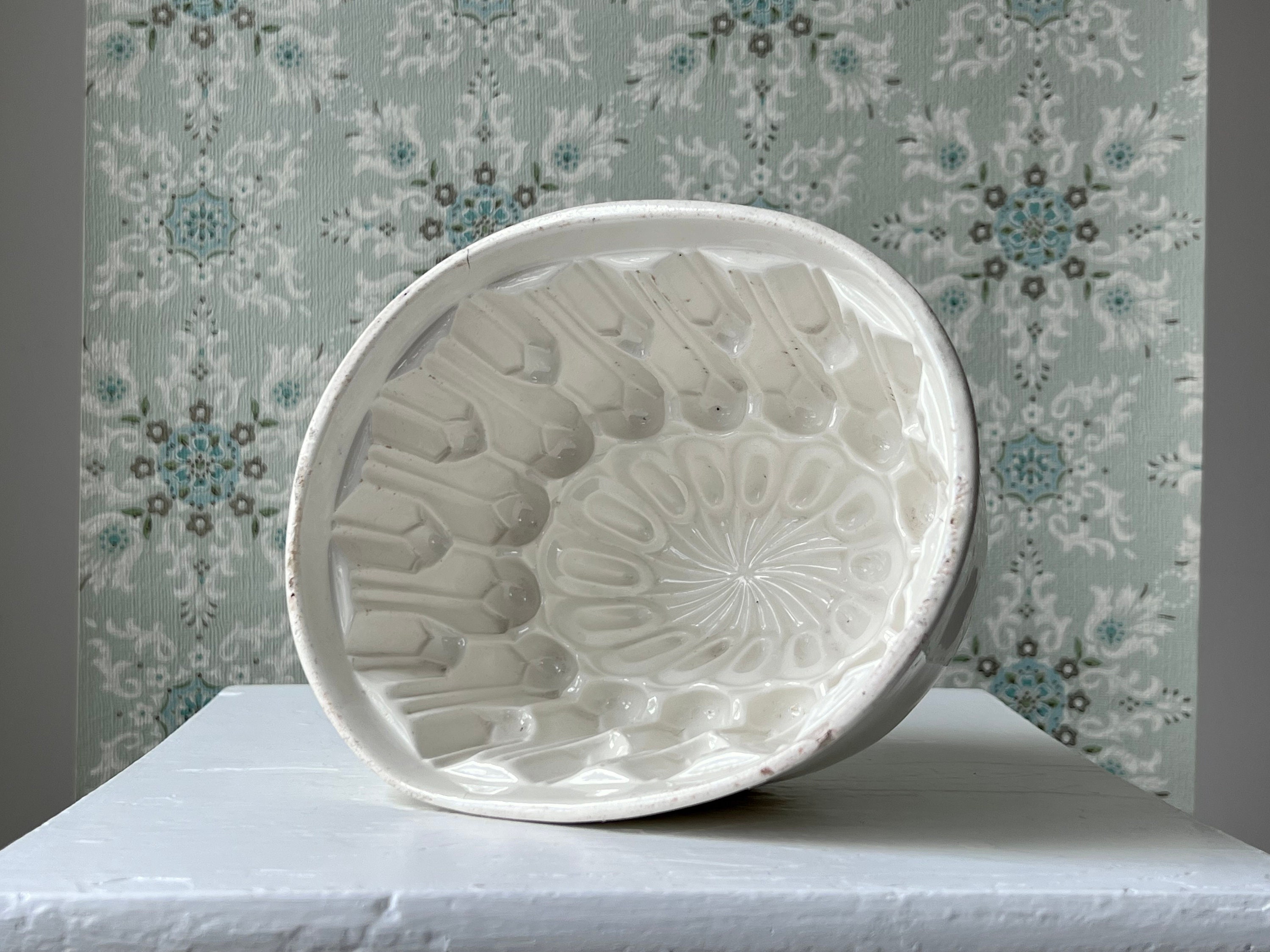 Antique Copeland Seashell Ironstone Jelly Mold, Pudding Molds, Antique