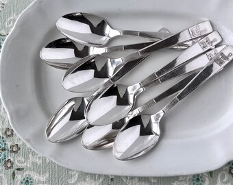 Vintage Holiday Inn spoons, Hotel Silver spoons, Vintage travel souvenirs, Hostess gifts, Sets of four