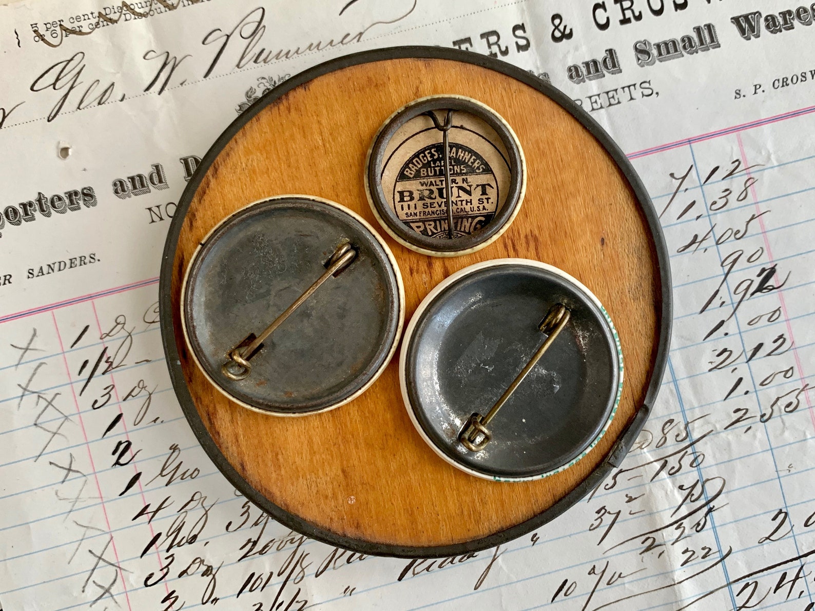 Vintage employee badges Employee pinbacks Number pins Etsy