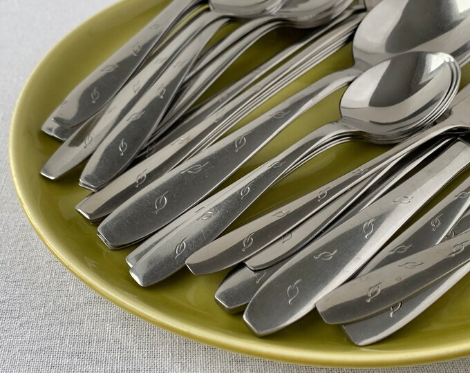 Silverware Falling Wallace Stainless Falling Leaves Flatware - Etsy