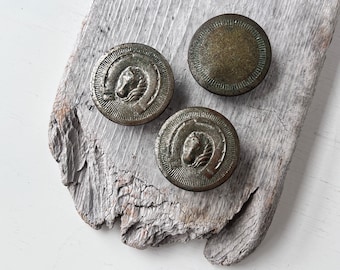 Three rustic bridle buttons, Equestrian antiques, Horse tack, Horse rosettes