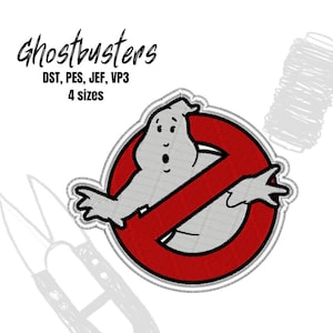 Ghostbusters logo Halloween character embroidery machine digital file