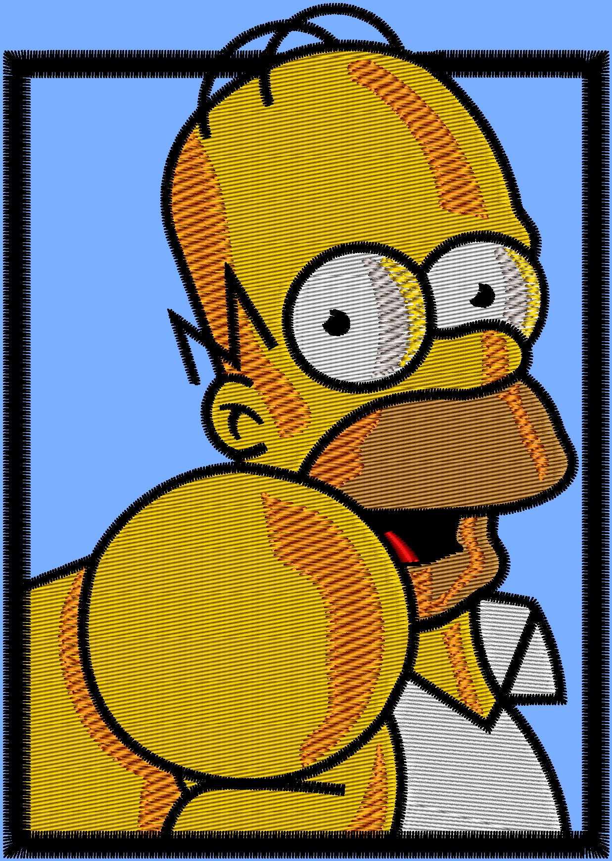 Simpson Pointing Homer Simpson Pointing Embroidery Machine Designs - Etsy