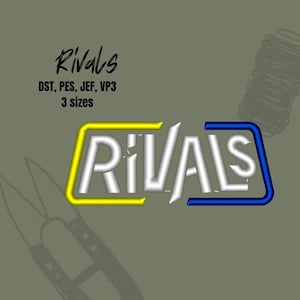 Roblox Rivals logo digital embroidery machine file