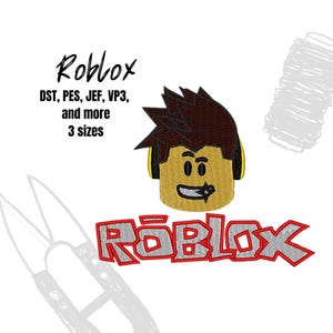 Roblox character and logo digital embroidery machine file