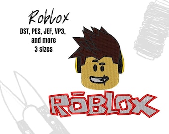 Roblox character and logo digital embroidery machine file