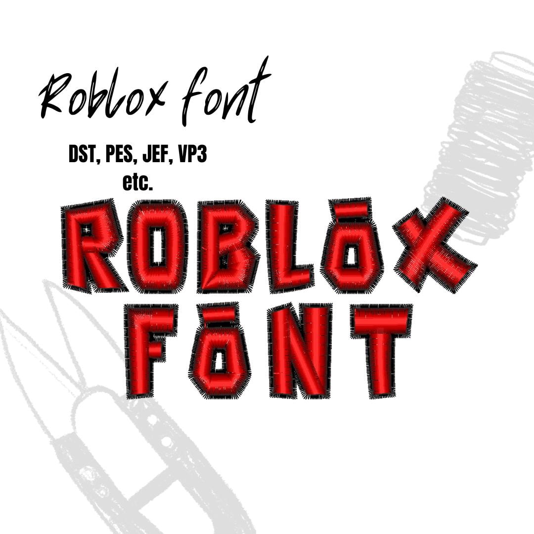 Roblox Font Custom Text Embroidery File - Etsy