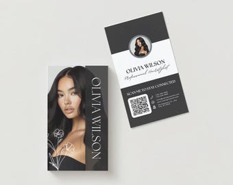 Hairstylist Instagram Business Cards, DIY Canva Template Design, Hair Care Salon Beauty Business Cards, Premade Hairdresser Business Cards