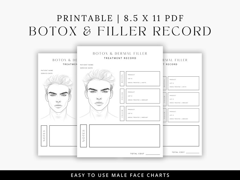 BOTOX + Dermal Filler, Treatment Record, Patient Record, BOTOX, Dermal ...