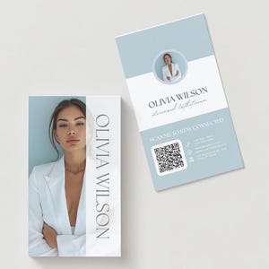 Esthetician Med Spa Luxury Beauty Business Cards, DIY Canva Template Design, Salon Beauty Business Cards, Premade Waxer Blue Business Cards