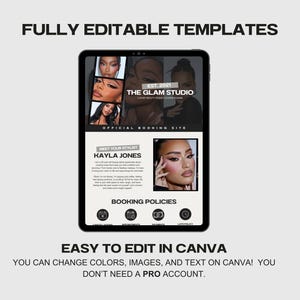 Luxury Modern Lash Artist Acuity Scheduling Template Hair Stylist, Booking Website, DIY Canva Template, Hairstylist, Makeup, MUA, Nails