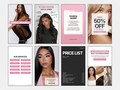 50 Pink Hair Instagram Story Reels Canva Templates, Acuity, Hairstylist Branding Kit, Wigs, Salon Social Media, Hair Care Trendy Business