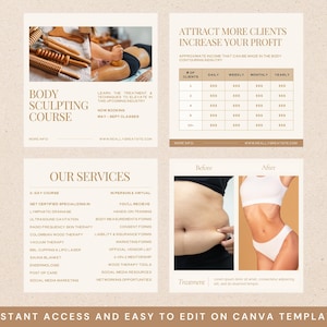 Body Sculpting Masterclass Flyer, Body Contouring Training Flyer, Body Contour Course Flyer, Body Sculpting Class, Editable Template