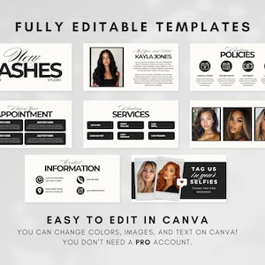 Luxury Lash Artist Acuity Scheduling Template Hair Stylist, Booking Website, Acuity Scheduling Booking Site, DIY Canva Template, MUA, Nails