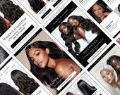 Hair Extensions Beauty Business Email Template, Email Marketing Newsletter Canva, Klaviyo, Mailchimp, Flodesk Flow Sequence, Hair Price List