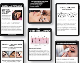 Editable Lash Training Course Manual Template | PLR Lash Course Guide | Canva Lash Extension Manual | Lash Business Digital Download
