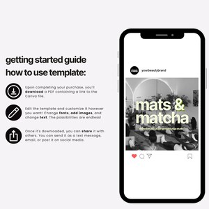Pilates & Matcha Event Template, Editable Canva Invitation, Wellness Digital Download, Instant Download, Wellness Instagram Social Media