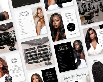 50 Hair Instagram Templates Free Acuity, Hairstylist Instagram Post, Branding Kit Hair, Wigs, Salon Social Media, Hair Care Business