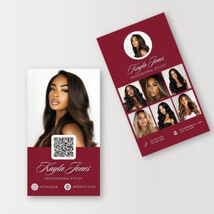 Beauty Business Cards Hairstylist Lash Artist MUA Nails, DIY Canva Template Instagram Design, Hair Salon  Premade Beauty Business Cards
