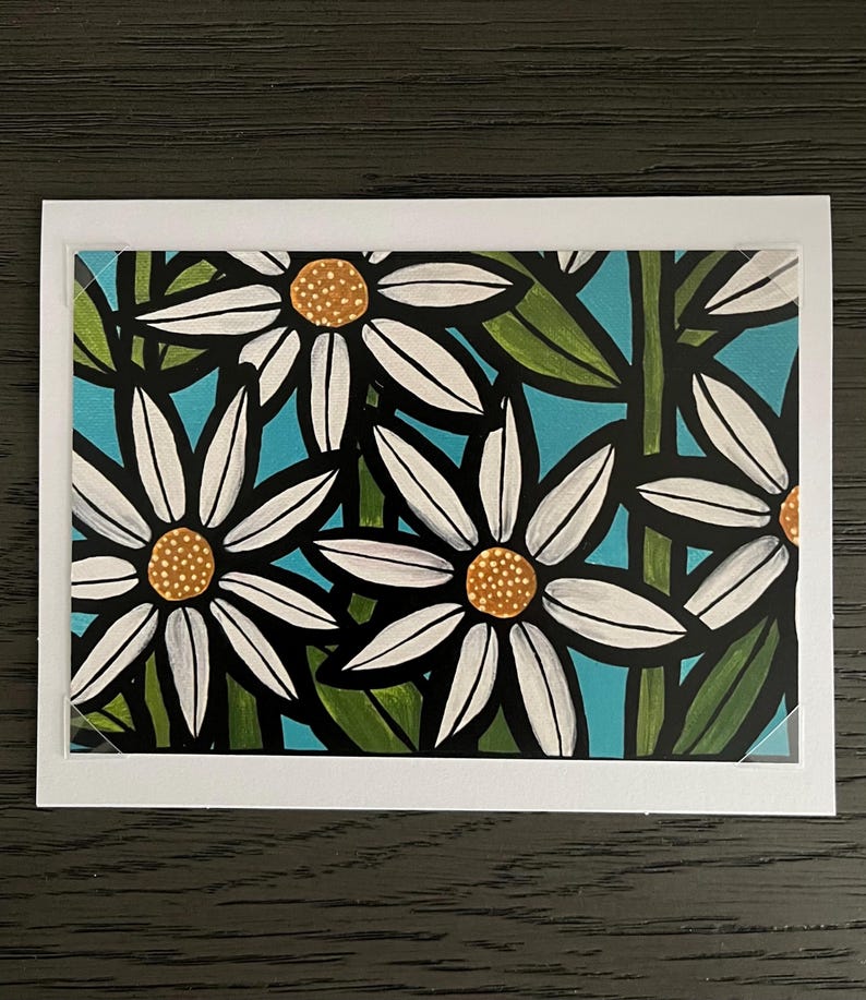 Notecard With a Signed Print of daisies for Days Etsy