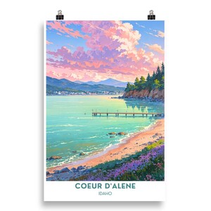 Coeur d&#39;Alene Landscape Art | Idaho Travel Wall Art