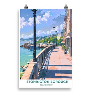 Connecticut Stonington Borough Travel Poster