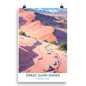Great Sand Dunes National Park Travel Poster | Great Sand Dunes Art Print