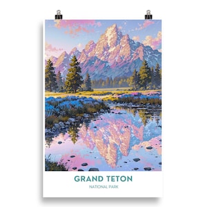 Grand Teton National Park Reise Poster | Grand Teton Wandkunst