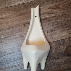 Vintage Stanfod Sebring White Wall Pocket Vase 1940s Made in the USA
