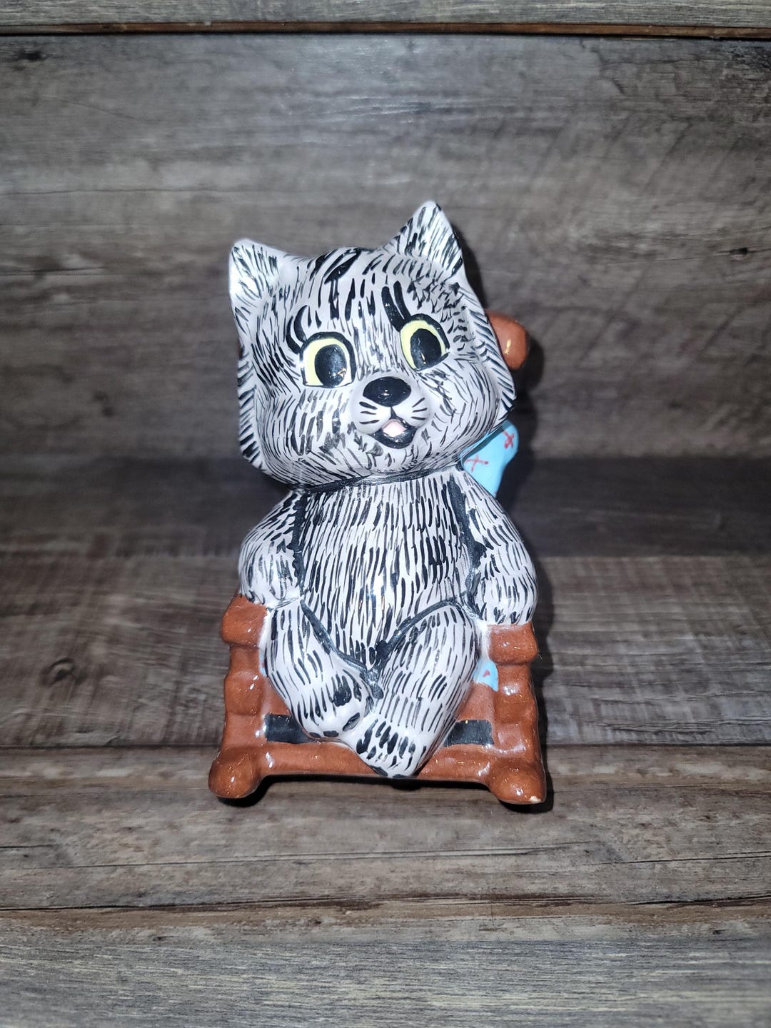 Fluffy the Rocking Cat *vintage* - Etsy