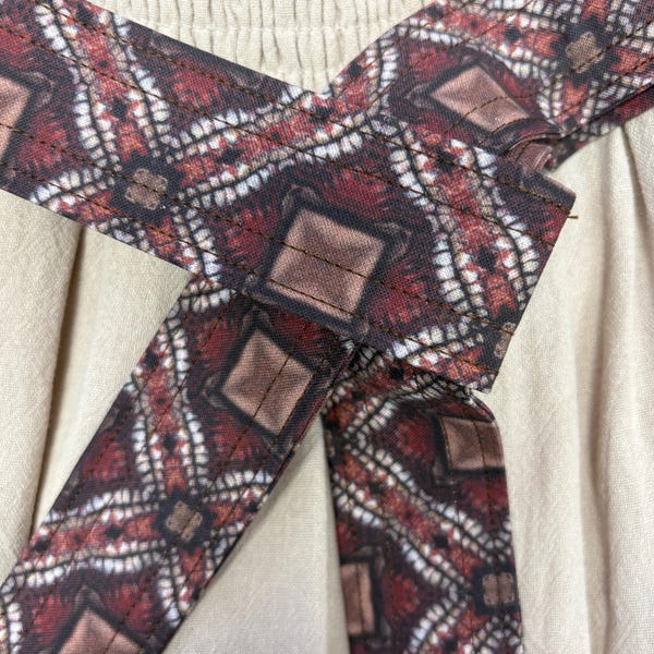 Belt, Quilted Brown Pattern