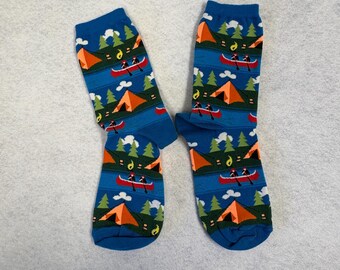 Socks, HotSox Originals-Camping! On the River, Canoeing