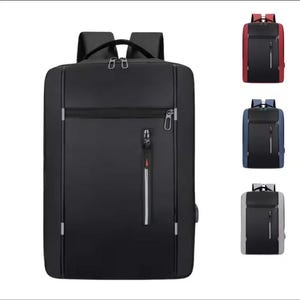 Sac à dos mince et imperméable pour ordinateur portable | Sac de voyage antivol avec port USB | Sac à dos scolaire unisexe pour le travail, l&#39;université et l&#39;extérieur