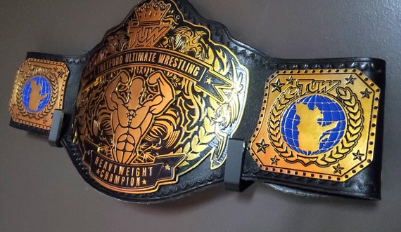 Wrestling and Championship Belt Wall Display Holder – Fits WWE, AEW, UFC, Boxing Belts