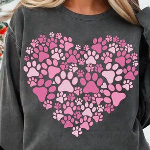 Dog Valentine Coquette Png, Dog Heart Png, Dog Mom Png, Valentine&#39;s Day Png, Dog Paw Heart Png, Pink Valentine, Dog Lover Gift,Dog Valentine