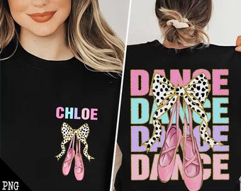 Personalized Dance Bow PNG, Custom Coquette Dancer Png, Gift for Dancer, Dance Instructor Gift, Girls Ballet Png, Dance Teacher Png