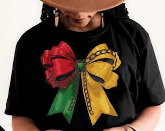 Black History Month PNG, Coquette Bow Juneteenth African American Png for Black History, Black History Inspirational Png, African Heritage