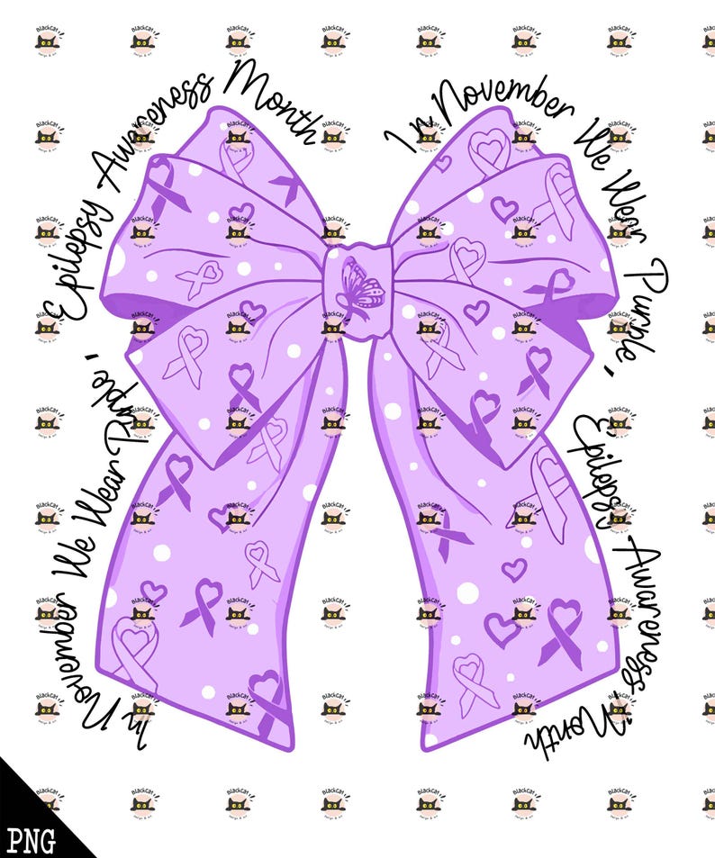 In November We Wear Purple PNG SVG, Epilepsy Awareness Png, Epilepsy ...