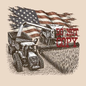 Patriotic Farming Png, American Flag Tractor Shirt Design, Farmer Harvest 4th of July, Western Patriotic Design, 4th of July Shirt Graphic,