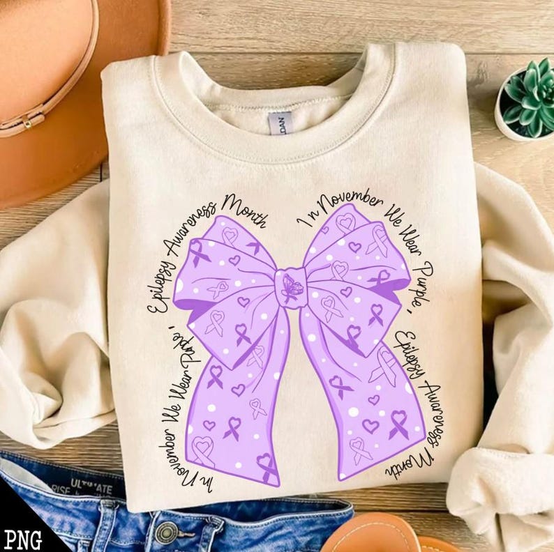 In November We Wear Purple PNG SVG, Epilepsy Awareness Png, Epilepsy ...