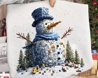 Snowman Png, Sublimation Design, Christmas Png, Snowflakes Png, Winter Png, T-Shirt Design, Sweatshirt Png, Instant Download Png