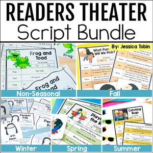 Readers Theater Scripts Reading Comprehension Fluency Passages 1st Grade 2nd Grade Seasonal and Nonseasonal